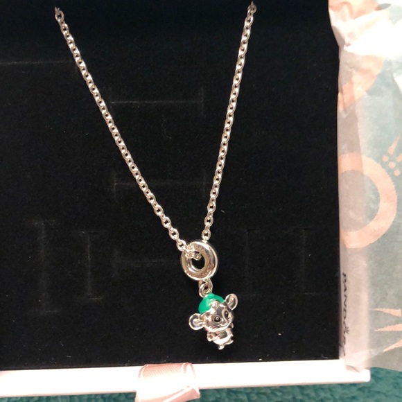 🐭 PANDORA DISNEY CINDERELLA GUS MOUSE  CHARM NECKLACE🐭 - Picture 12 of 15